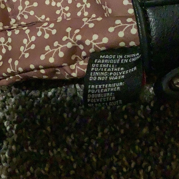 Moda Luxe black leather purse with braid and tassels, EUC - Picture 8 of 8